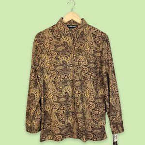 Vintage Sag Harbor Moleskin Paisley Button Down
